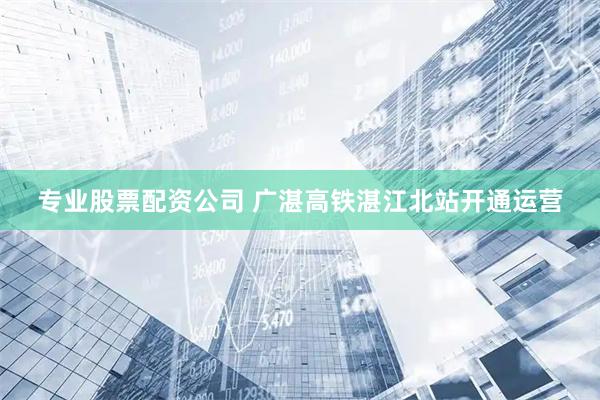 专业股票配资公司 广湛高铁湛江北站开通运营